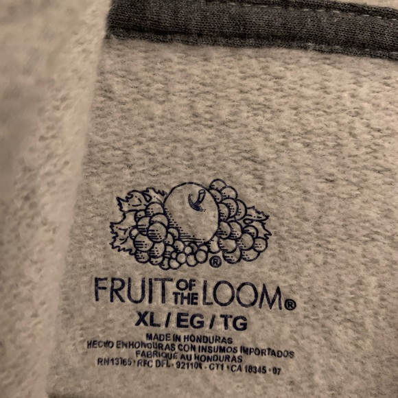 Classic 80/20 Hooded Sweatshirt - Fruit of the Loom pull over Hoodie/Jumper - Picture 6 of 6